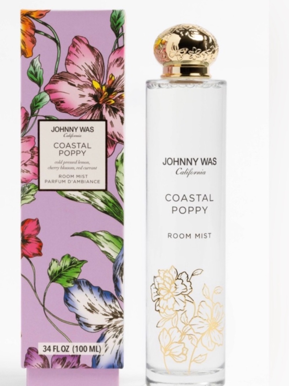 JOHNNY WAS Coastal Poppy Room Mist Parfum.